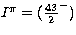 $I^\pi=(\frac{43}{2}^-)$