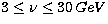 $ 3 \leq \nu \leq 30\,GeV$