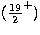 $(\frac{19}{2}^+)$