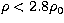 $\rho<2.8\rho_0$