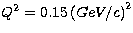 $Q^{2}=0.15 \,{(GeV/c)}^{2}$