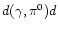 $d(\gamma,\pi^0)d$