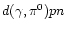 $d(\gamma,\pi^0)pn$