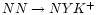$NN\rightarrow N Y K^+$