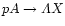 $pA \rightarrow \Lambda X$