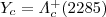 $Y_c = \Lambda_c^ + (2285)$