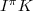 $\ensuremath I^{\pi}K$