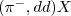$ (\pi^{-},dd)X$
