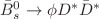 $\bar{B}^{0}_{s} \rightarrow \phi D^{\ast} \bar{D}^{\ast}$