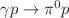 Mathematical equation: $\gamma p \rightarrow \pi^{0} p$