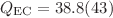 $ Q_{{\rm EC}} = 38.8(43)$