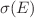 $$\sigma (E)$$