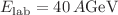 $$E_{\mathrm{lab}}=40\,A\text {GeV}$$