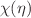 $$\chi (\eta )$$