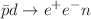 $${\bar{p}}d \rightarrow e^+e^-n$$