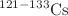 $$^{121-133}{\text {Cs}}$$