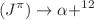 $$(J^\pi )\rightarrow \alpha +^{12}$$
