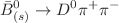$$\bar{B}^0_{(s)} \rightarrow D^0 \pi ^{+}\pi ^{-}$$