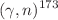 $$(\gamma ,n)^{173}$$