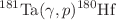 $${^{181}\textrm{Ta}}(\gamma ,p)^{180}\textrm{Hf}$$