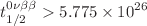 $$t_{1/2}^{0\nu \beta \beta }>5.775\times 10^{26}$$