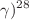 $$\gamma )^{28}$$